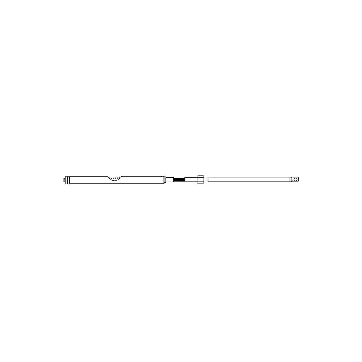 Uflex M86 Universal Rack & Pinion Steering Cable, 12', Replaces Morse Command 200 Or Teleflex Ssc124 1