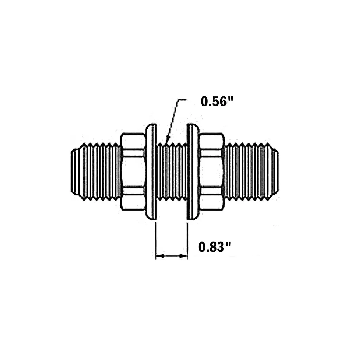 Uflex R7 Hydraulic Hose 3/4" Bulkhead Fitting Kit 1