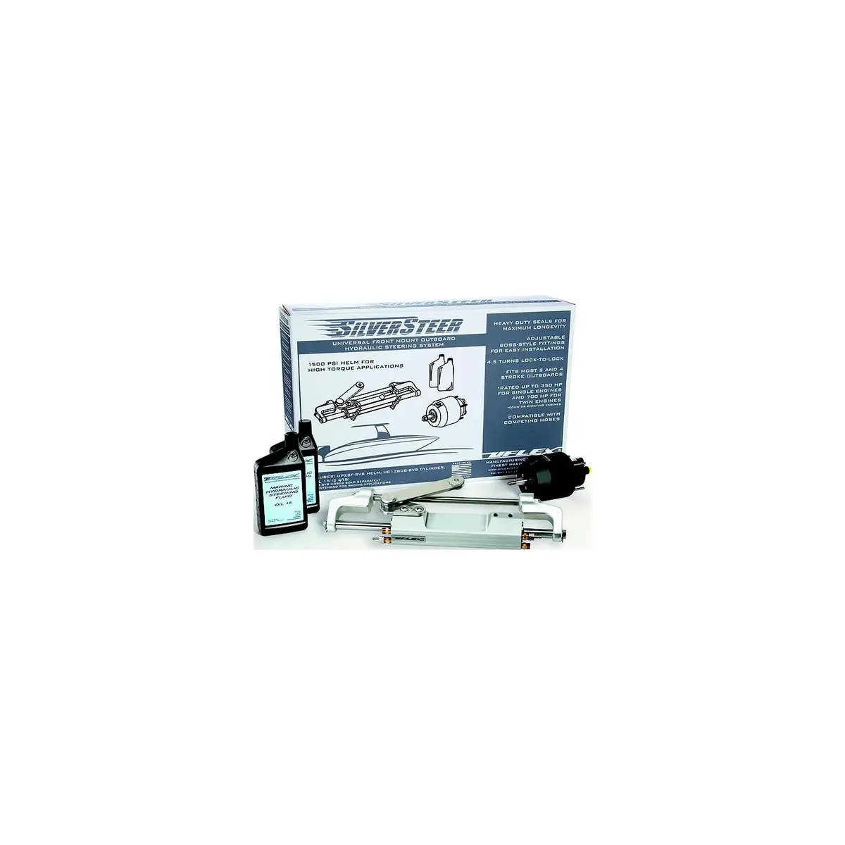 Uflex Usa Silversteerxp2 Uflex Silversteerxp2 Uflex Universal Front Mount, Outboard Hydralic Steering System 1