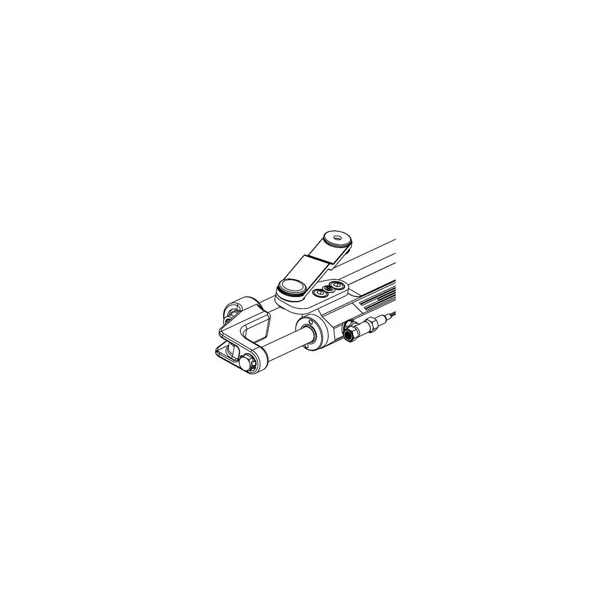 Uflex Usa Uc128-Svs 2P Uflex Uc128-Svs 2P Uflex Silversteer Front Mount, Hydraulic Port Steering Cylinder W/Offset Arm, 7.3Cu.In. 1