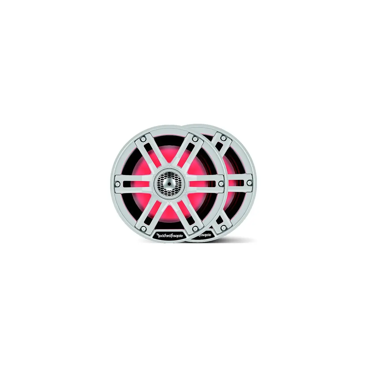 Rockford Fosgate M2-65 Color Optix Marine 2-Way Speakers, 6.5" White / Stainless 1