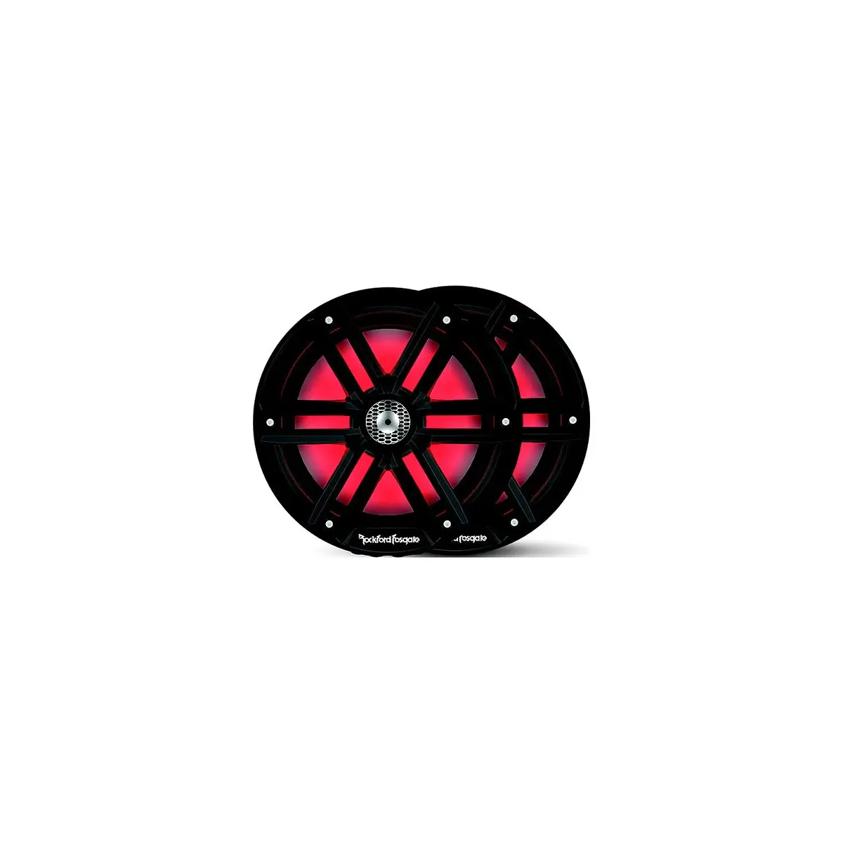 Rockford Fosgate M2-8B Color Optix Marine 2-Way Speakers, 8" Black / Stainless 1
