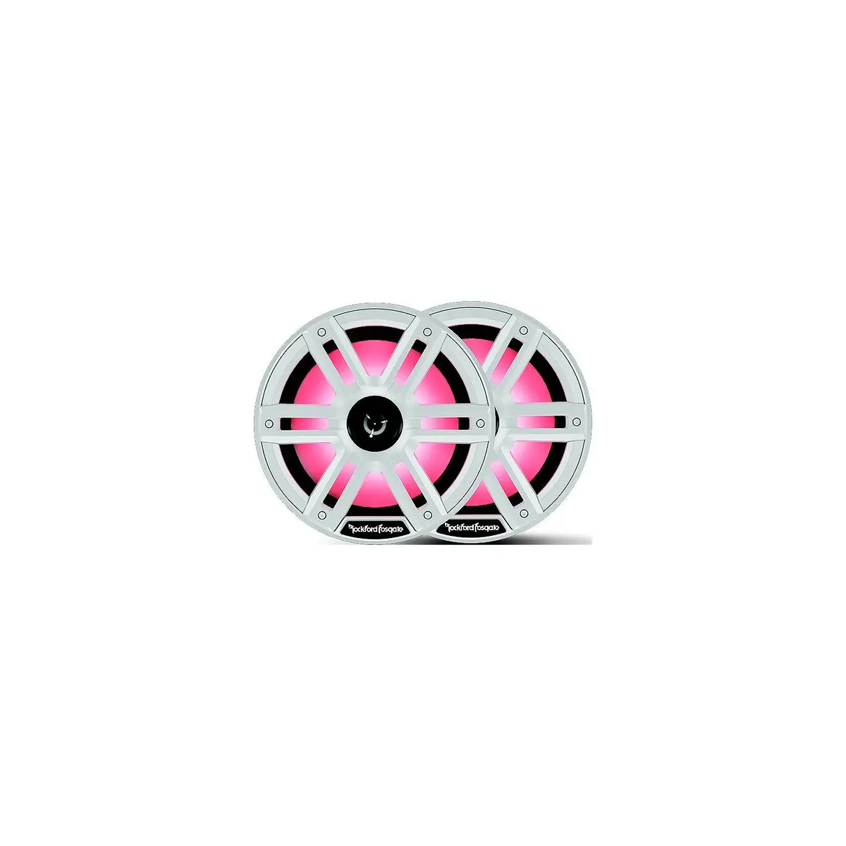 Rockford Fosgate M2-8H Color Optix Marine 2-Way Horn Speakers, White / Stainless 1