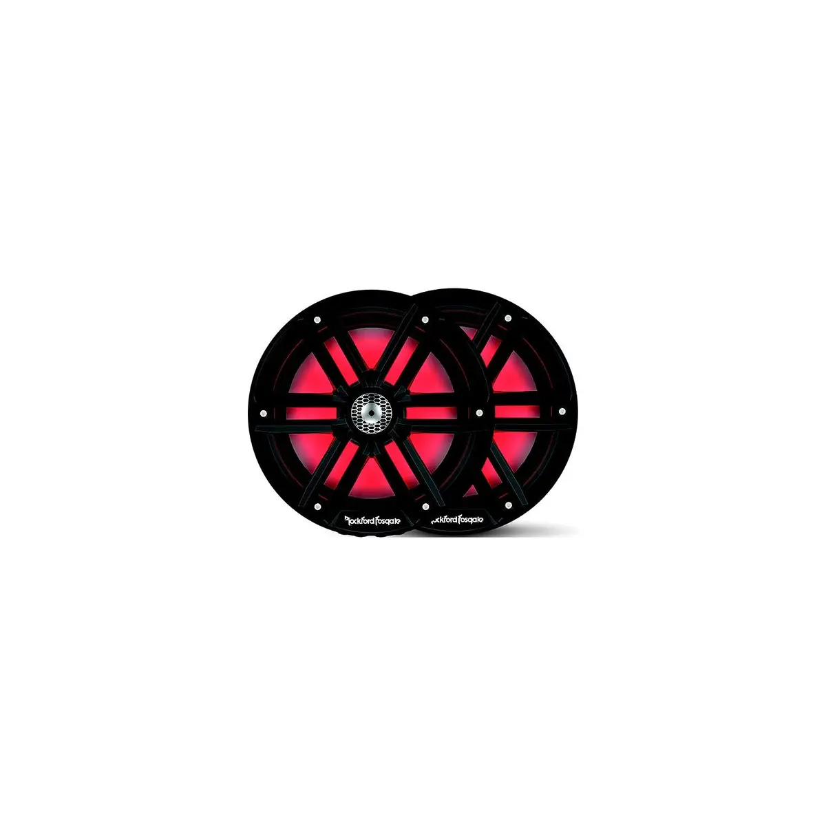Rockford Fosgate M2-8Hb Color Optix Marine 2-Way Horn Speakers, Black / Stainless 1