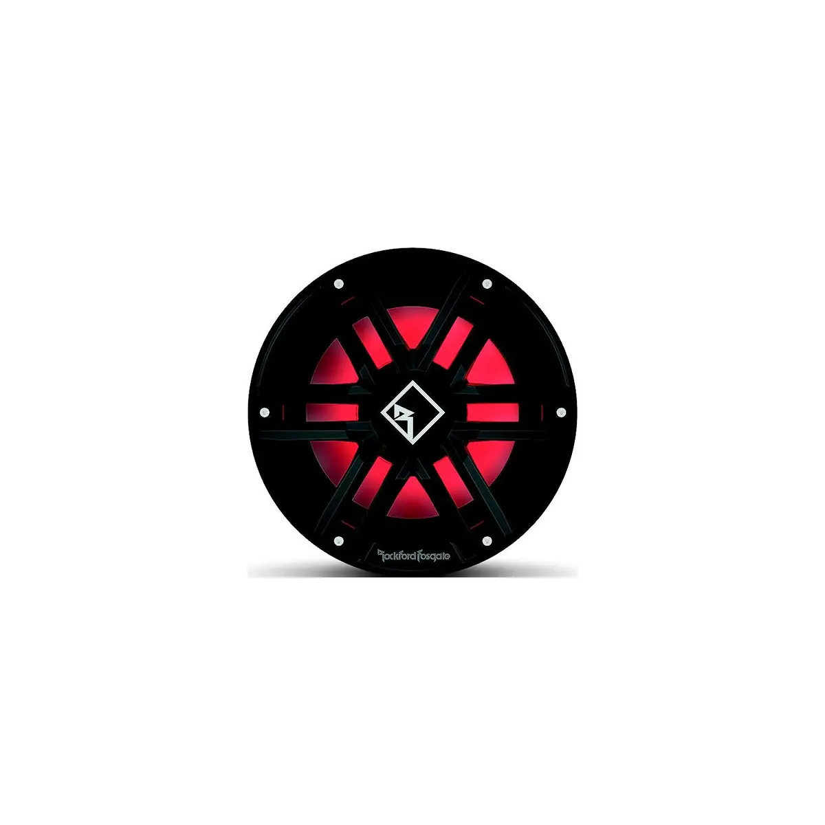 Rockford Fosgate M2d4-12Ib Marine Subwoofer, Dvc 2Ω Color Optix Infinite Baffle, 12" W/ Black/Stainless Grills 1