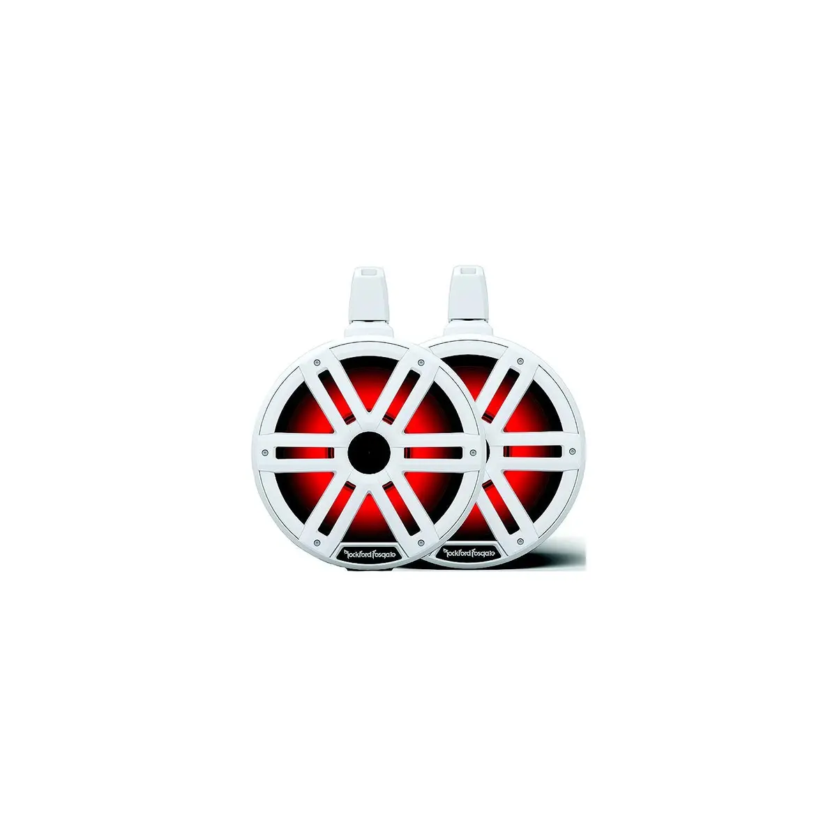Rockford Fosgate M2wl-10H Color Optix 2-Way Horn Loaded Wake Tower Speakers, 10" W/ White & Stainless Grills 1