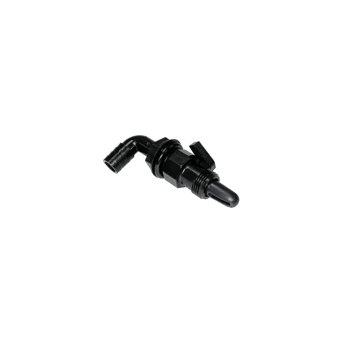 Th Marine Ahv-90-Dp T-H Marine Aerator Spray Head 90° Screw On Valve W/Shut Off, 3/4", Black 1