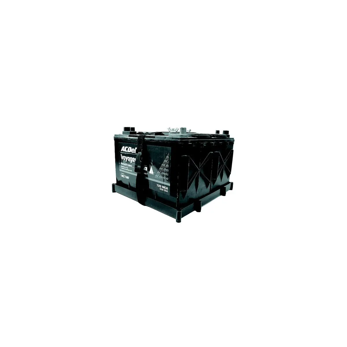 Th Marine Dbh-27P-Dp Battery Holder Tray, Dual W/Plastic Buckle, For Two Series 27 Deep Cycle Batteries 1
