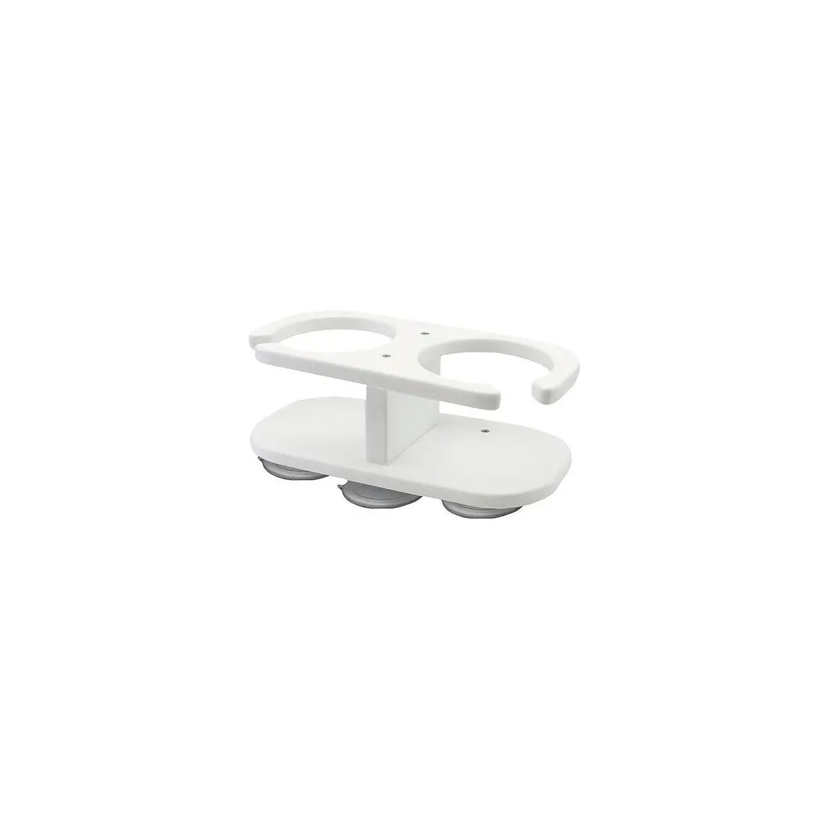 Taco Metals P01-2001W Taco 2 Drink Holder, White Poly W/Suction Cup Mt. 1