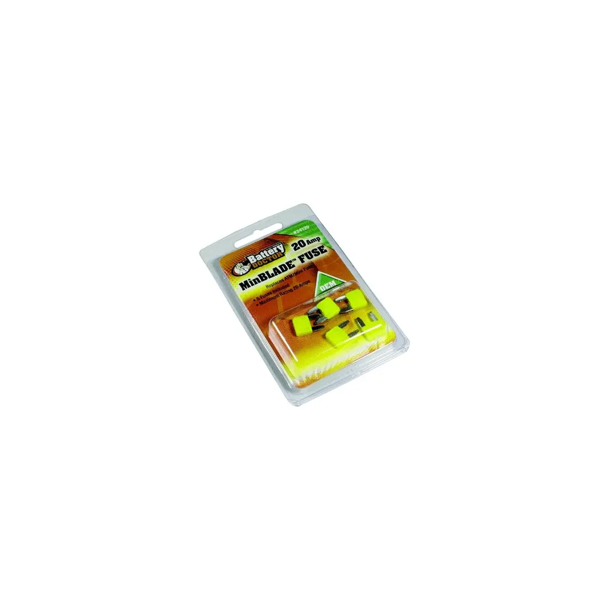 Wirthco 24120 Battery Doctor Minblade Fuses, 20A, 5/Pk 1