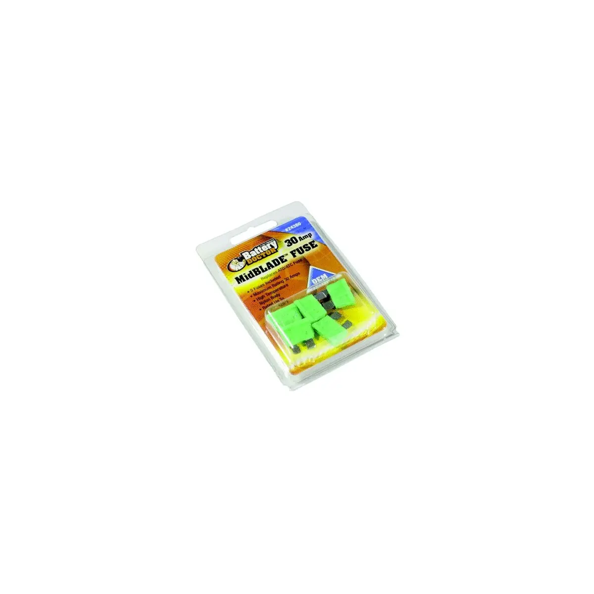 Wirthco 24380 Battery Doctor Midblade Ato/Atc Fuses, 30A, 5/Pk 1
