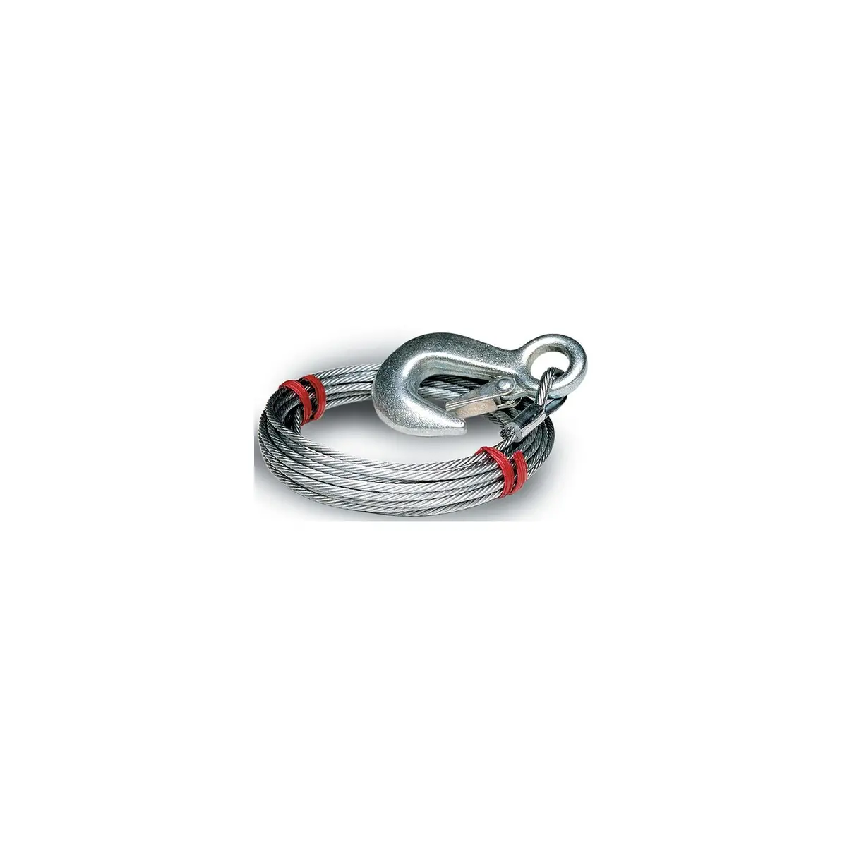 Tie Down Engineering 59379 Galvanized Steel 7 X 19 Winch Cable W/ Galvanized, Latch Hook 1