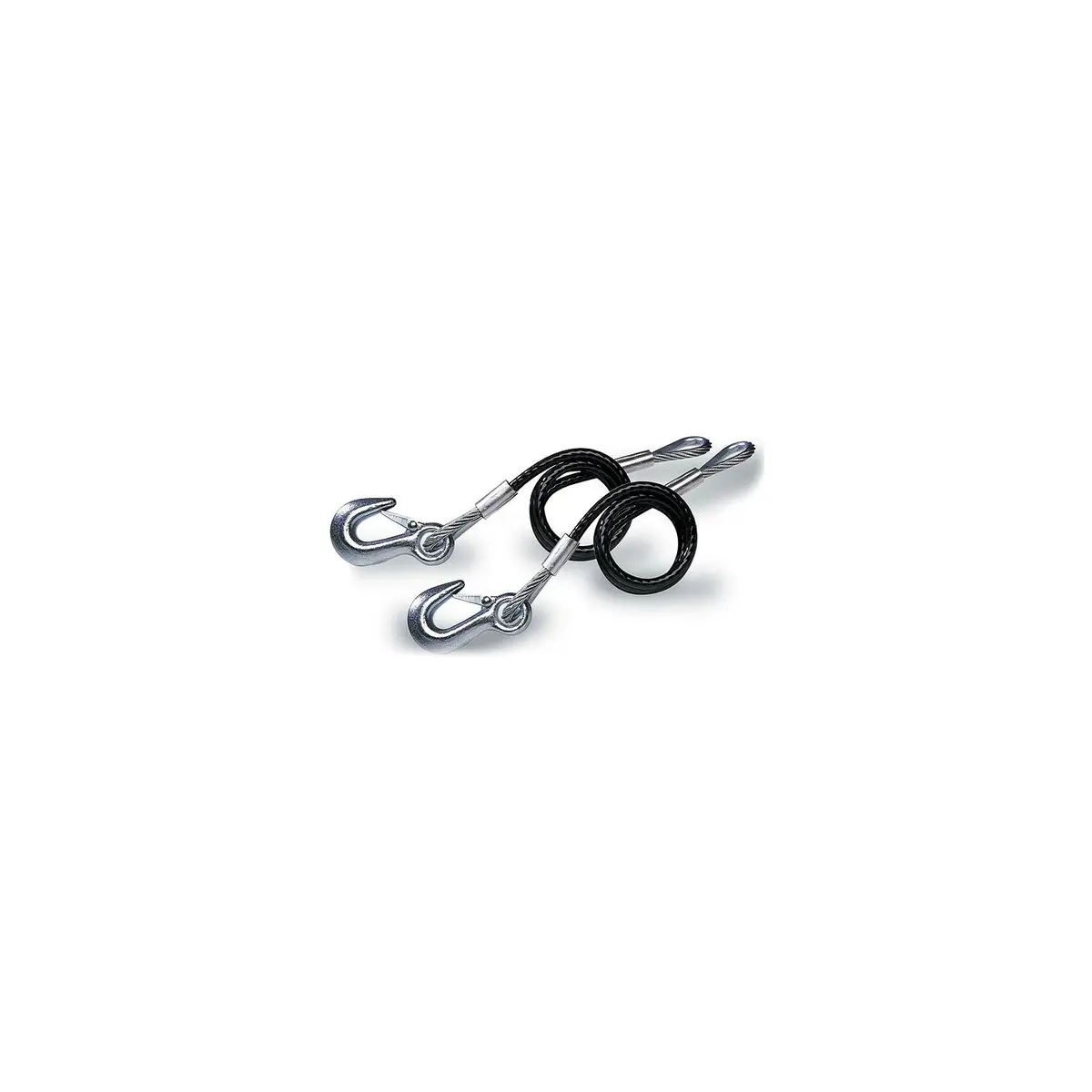 Tie Down Engineering 59548 36" Black Vinyl Jacketed Hitch Cables W/ "S" Hooks, Sold As Pair 1