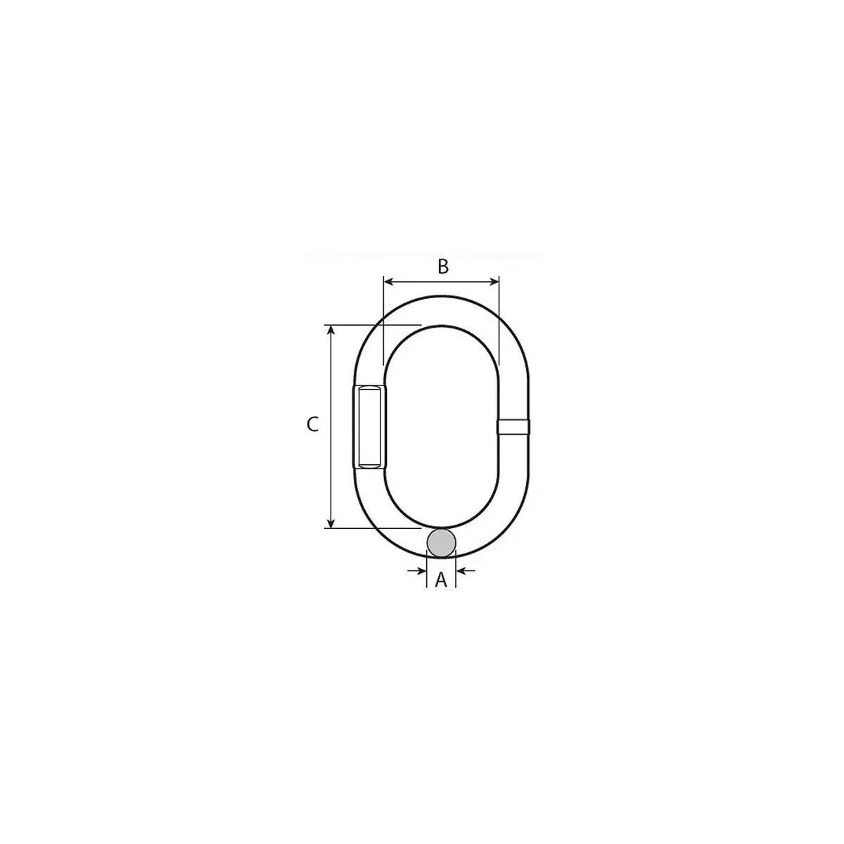 Peerless Hardware 8451100 Acco/Peerless V10 Chain Oblong Master Link, 5/8" 1