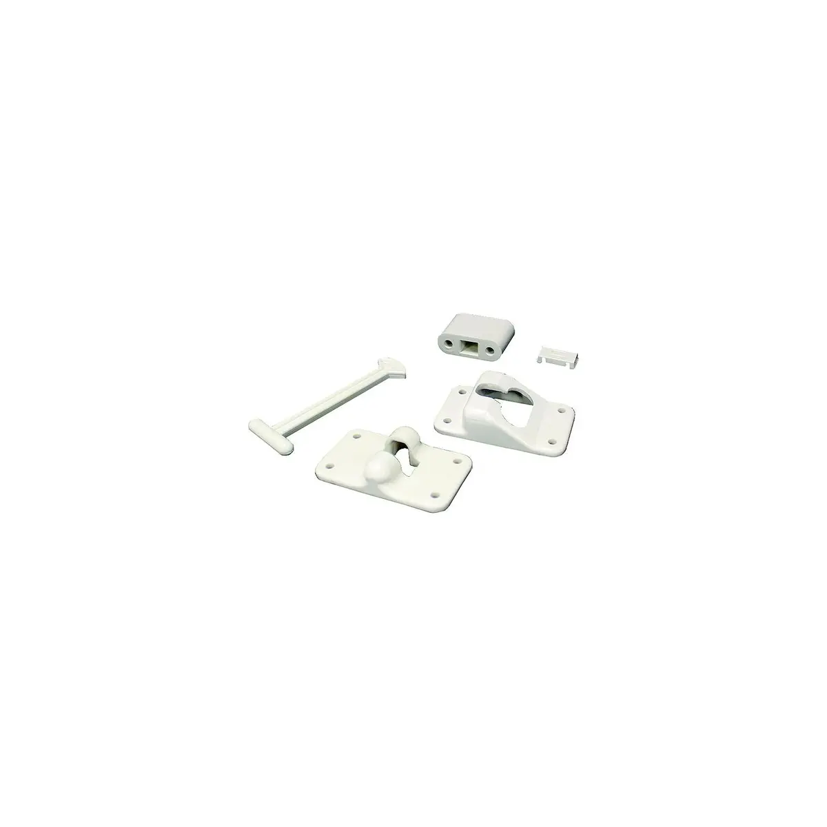 Kwikee 381409 T-Style Door Holder W/Bumper, 4" White 1