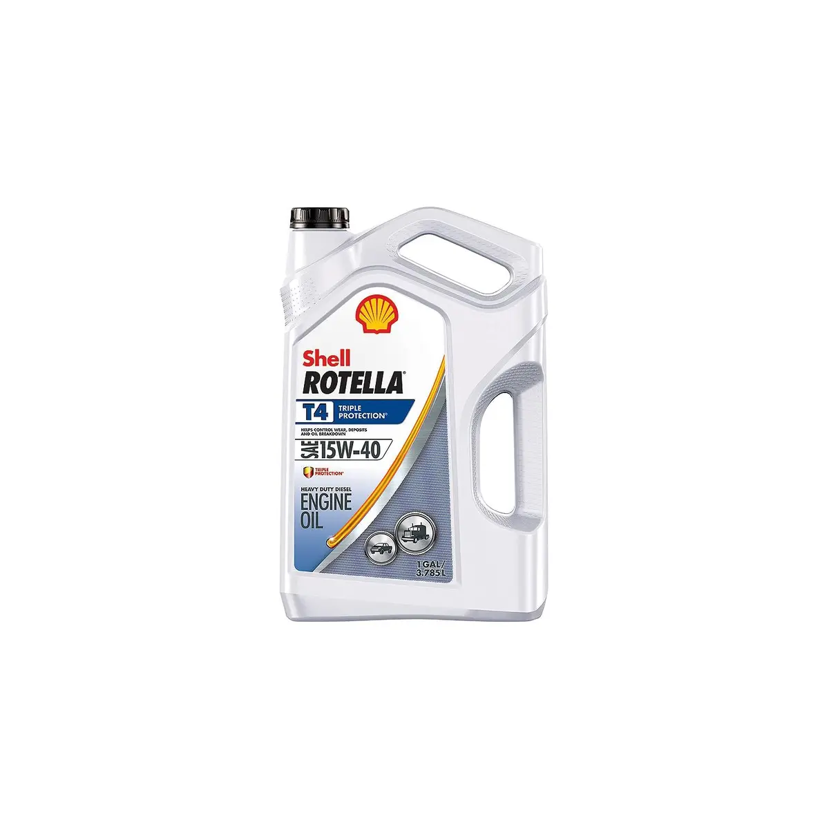 Shell 550045148 Rotella® T4 Triple-Protection® Heavy-Duty Diesel Motor Oil, 15W-40, 55 Gal. 1