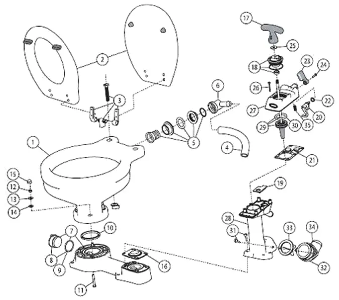 Jabsco 29098-2000 Hinge Set, Regular 1