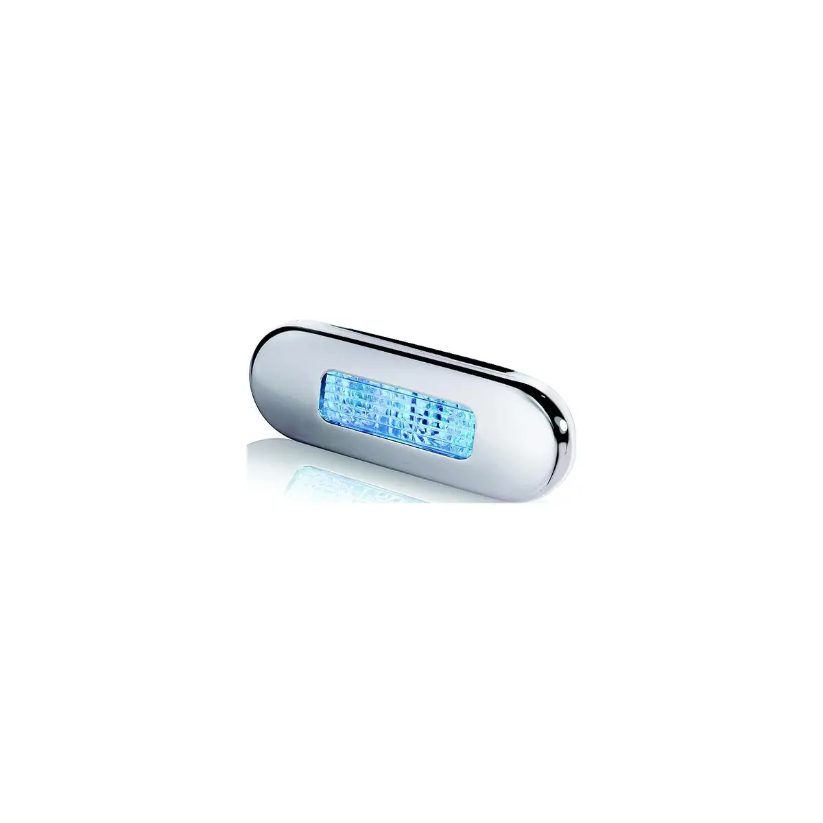 Hella 959680611 Oblong Led Step Lamp, 12/24V, Ss W/Blue Leds 1