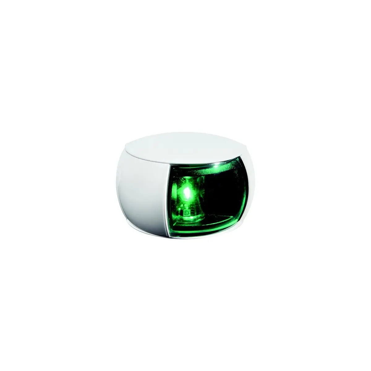 Hella 980520211 Naviled Starboard (Green) Side Light Only, White W/Green Lens, 1 Ea. 1