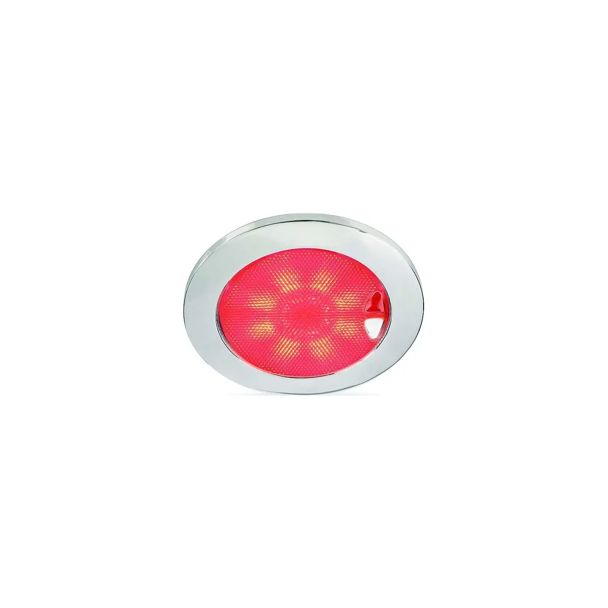 Hella 980630012 Euroled 150 Round Touch Lamp, White/Red W/Polished Ss Rim 2