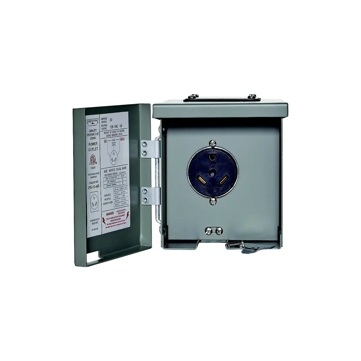 Parallax Power Supply U013p Parallax Outdoor Power Outlet, 30A, 120V 1