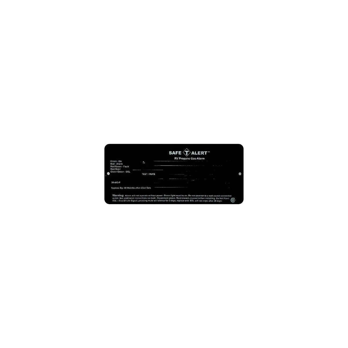 Mti Industries 30-442-P-Br 12V 30 Series Safe-T-Alert Flush Mount Rv Propane/Lp, Gas Alarm 1
