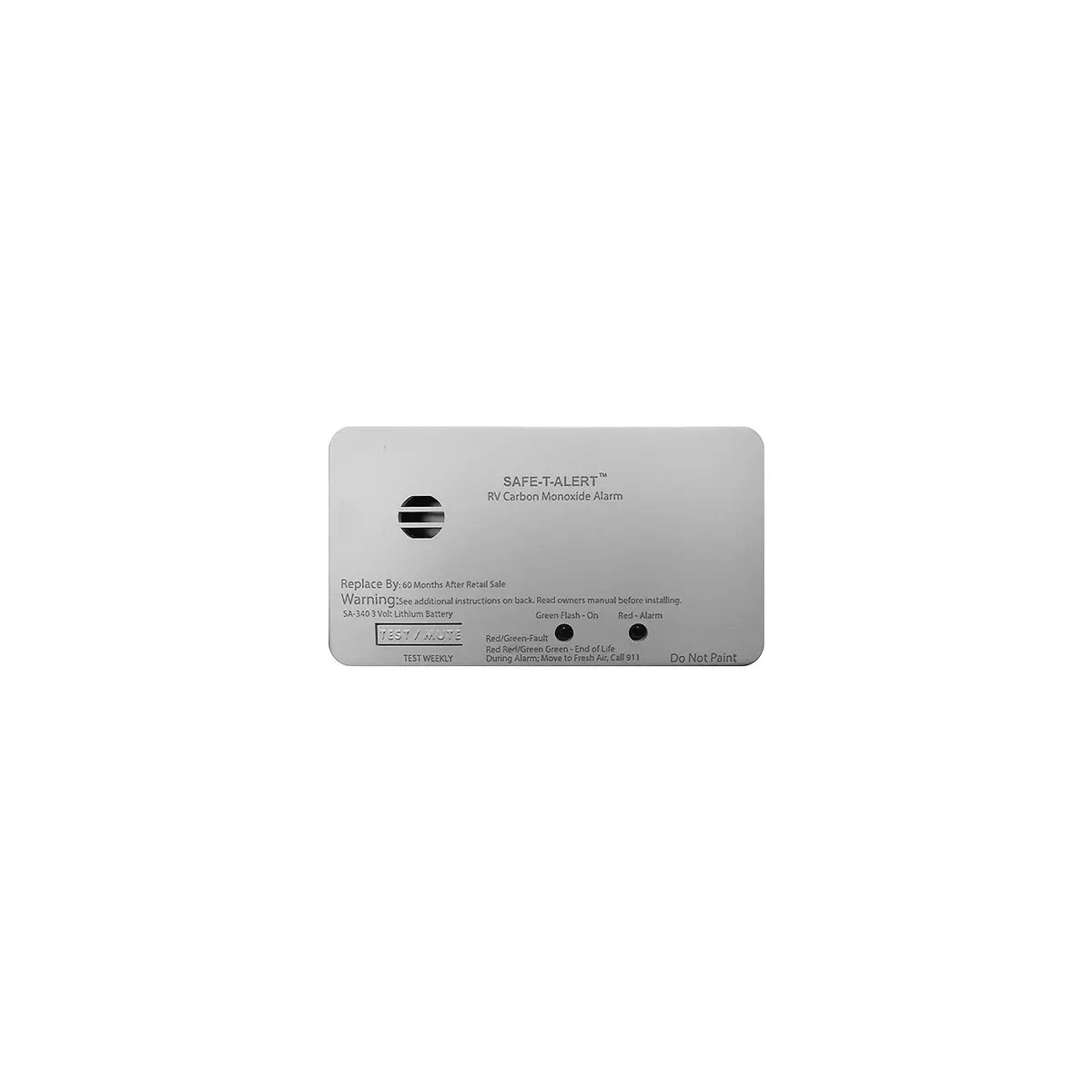 Mti Industries Sa-340-Wt Coleman-Mach Sealed Battery Carbon Monoxide Alarm, White, Rectangular 1