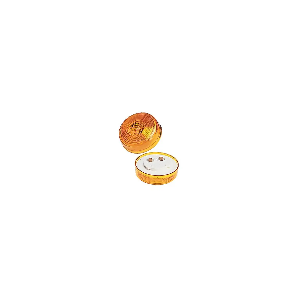 Wesbar 203380 2" Round Side Marker Light, Amber 1