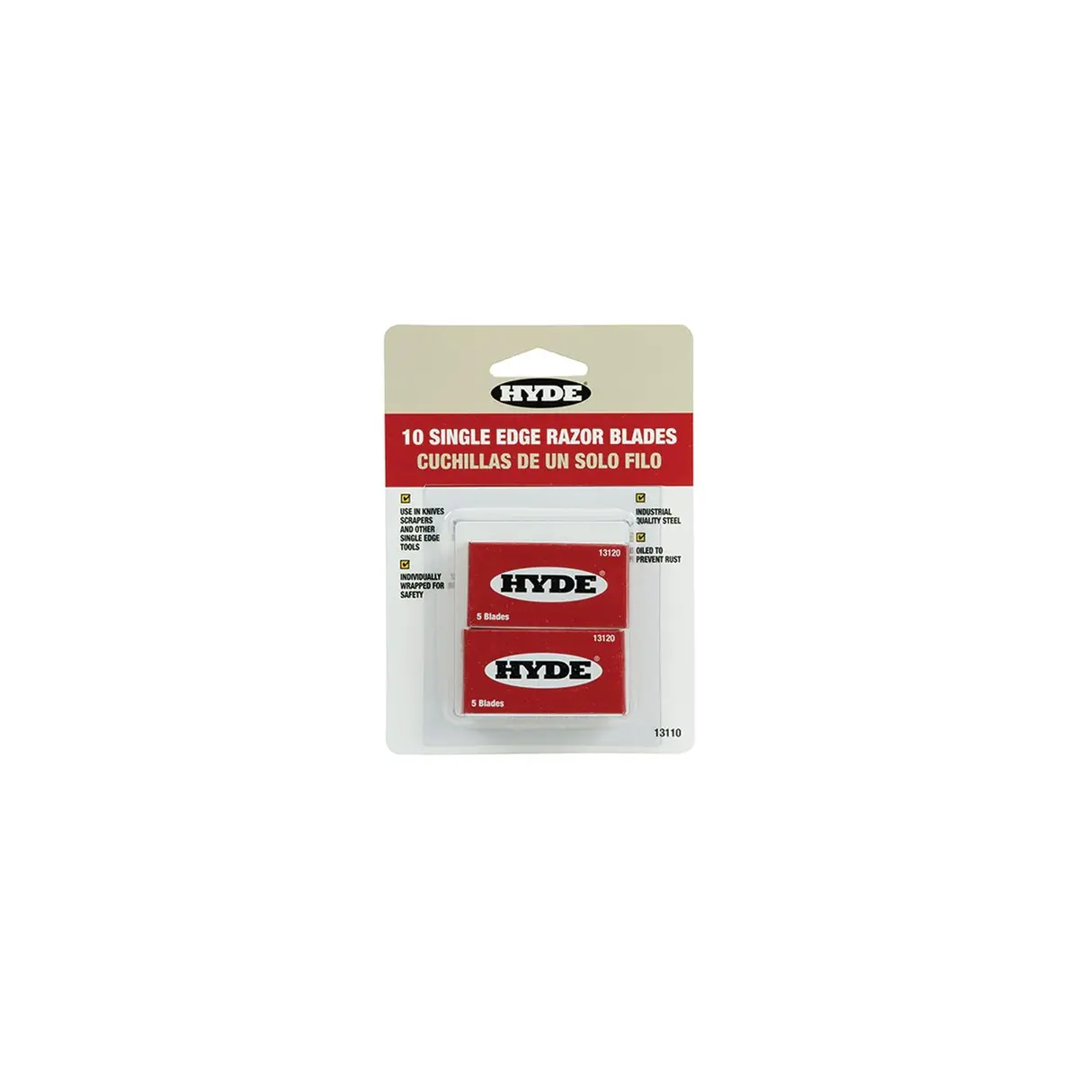 Hyde Tools 13110 Single Edge Razor Blades, 10Ea 1
