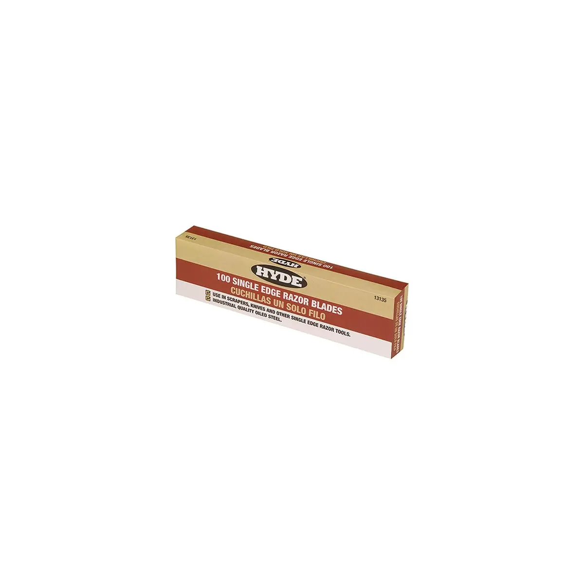 Hyde Tools 13135 Single Edge Razor Blades, 100/Bx 1