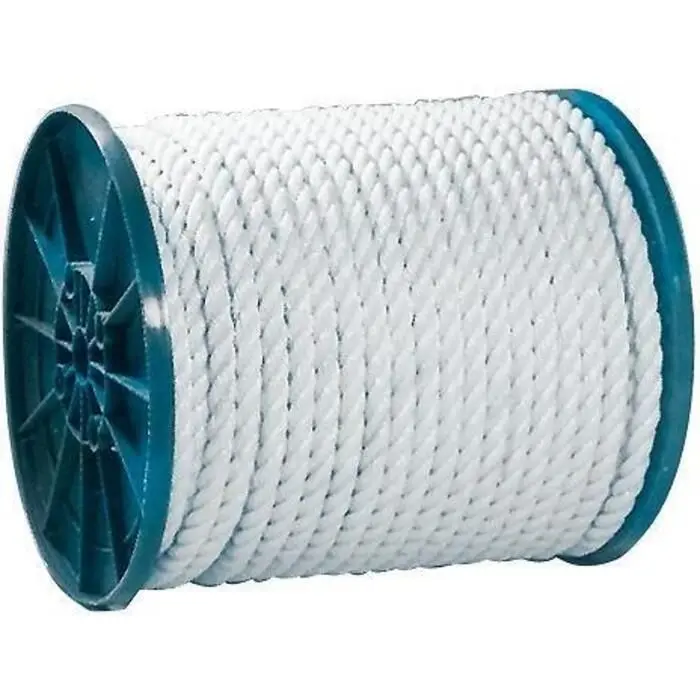Seachoice 40810 Twisted Nylon Rope, White, 1/2" X 600' 2