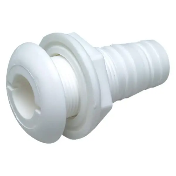 Seachoice 18030 5/8" White Plastic Thru-Hull W/Broad Flange 2