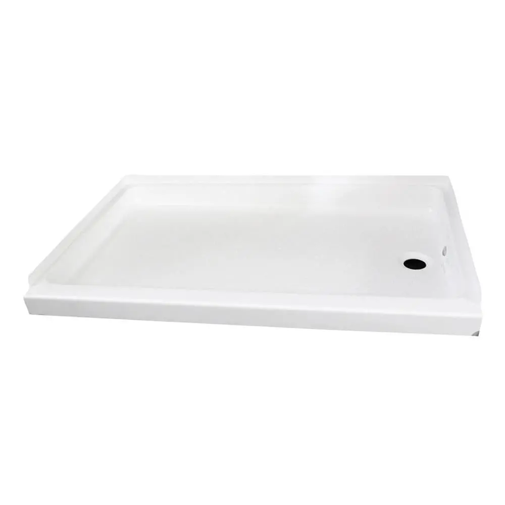 Specialty Recreation Sp2440wr Right Drain Shower Base, 24" X 40", White 1