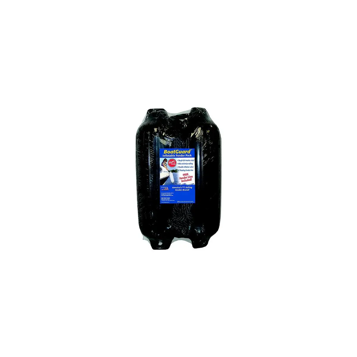 Taylor Made Products 31016B2p Taylor 2Pk Boatguard Fenders W/Fender Line, Black, 6" X 22" 1