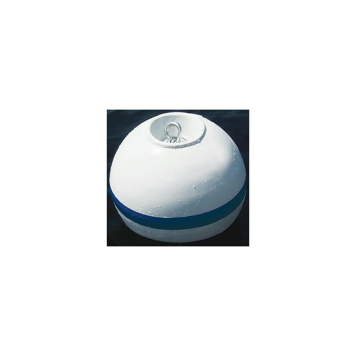 Taylor Made Products 46818 Taylor Sur-Moor Shackle Buoy White W/ Blue Reflective, Striping 1