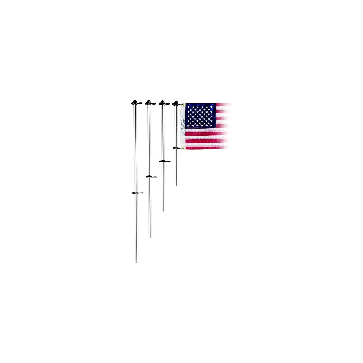 Taylor Made Products 916 Taylor 3/4" Diameter Aluminum Flag Pole W/ Charlevoix, Flag Clips 1