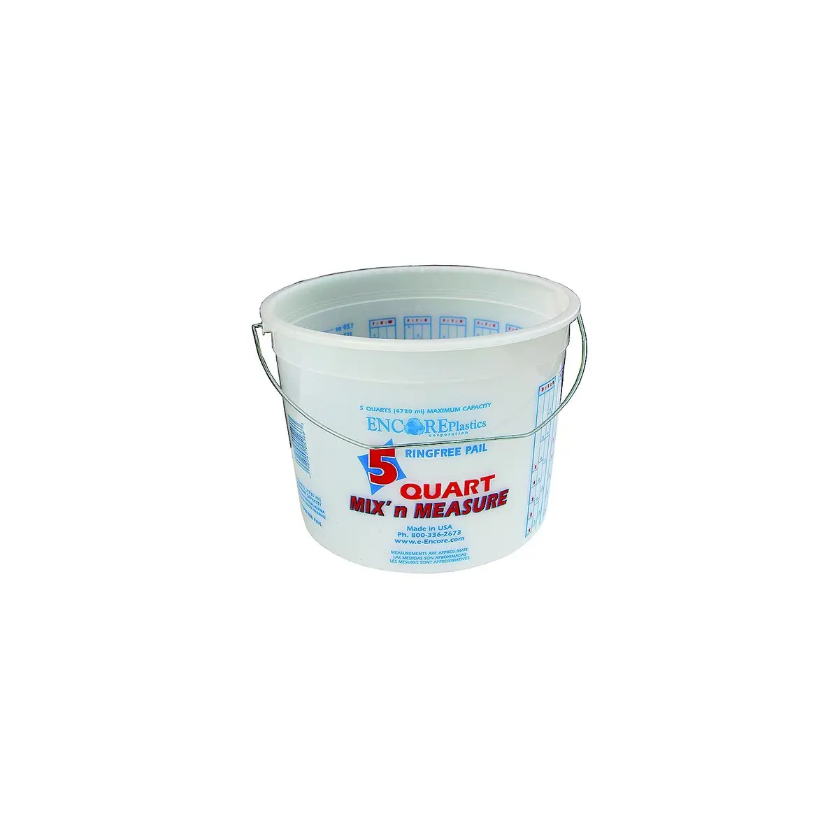 Encore 1000853 Plastic Pail 5 Qt. W/Ring 1