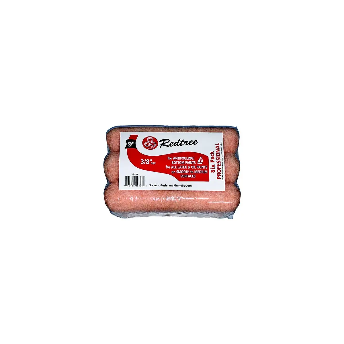 Redtree 29126 9" Bottom Paint Roller, 6/Pk 1