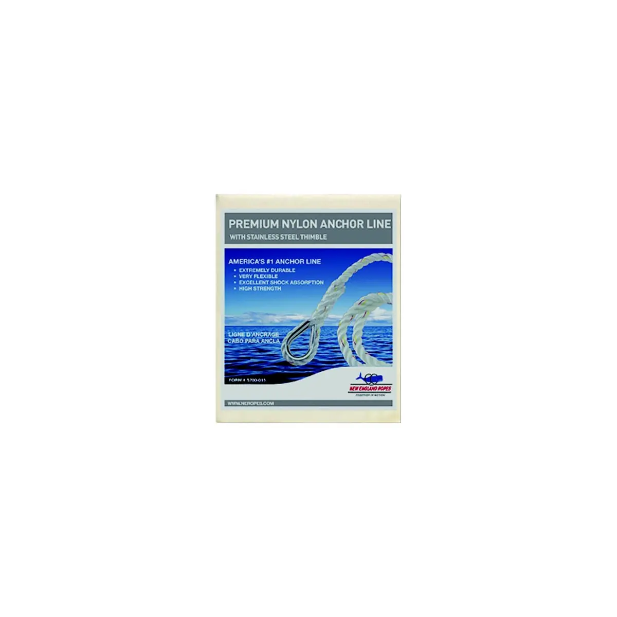 New England Ropes 60601600150 Anchorline 1/2 X 150 Nylon 1