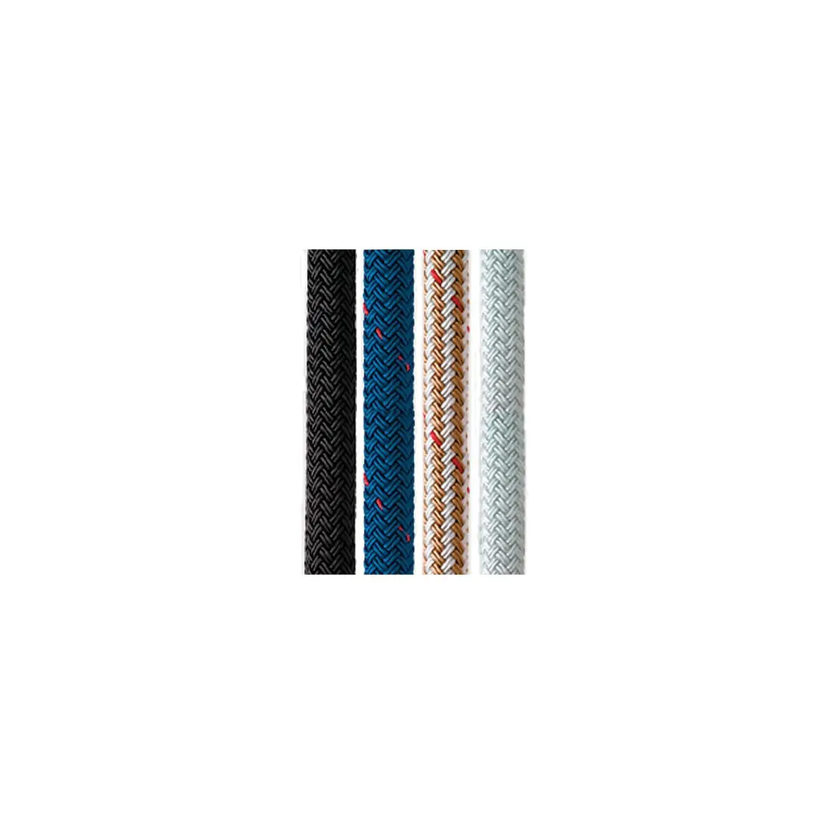 New England Ropes 50591200025 Double Braided Dockline, 3/8" X 25' White/Gold 2