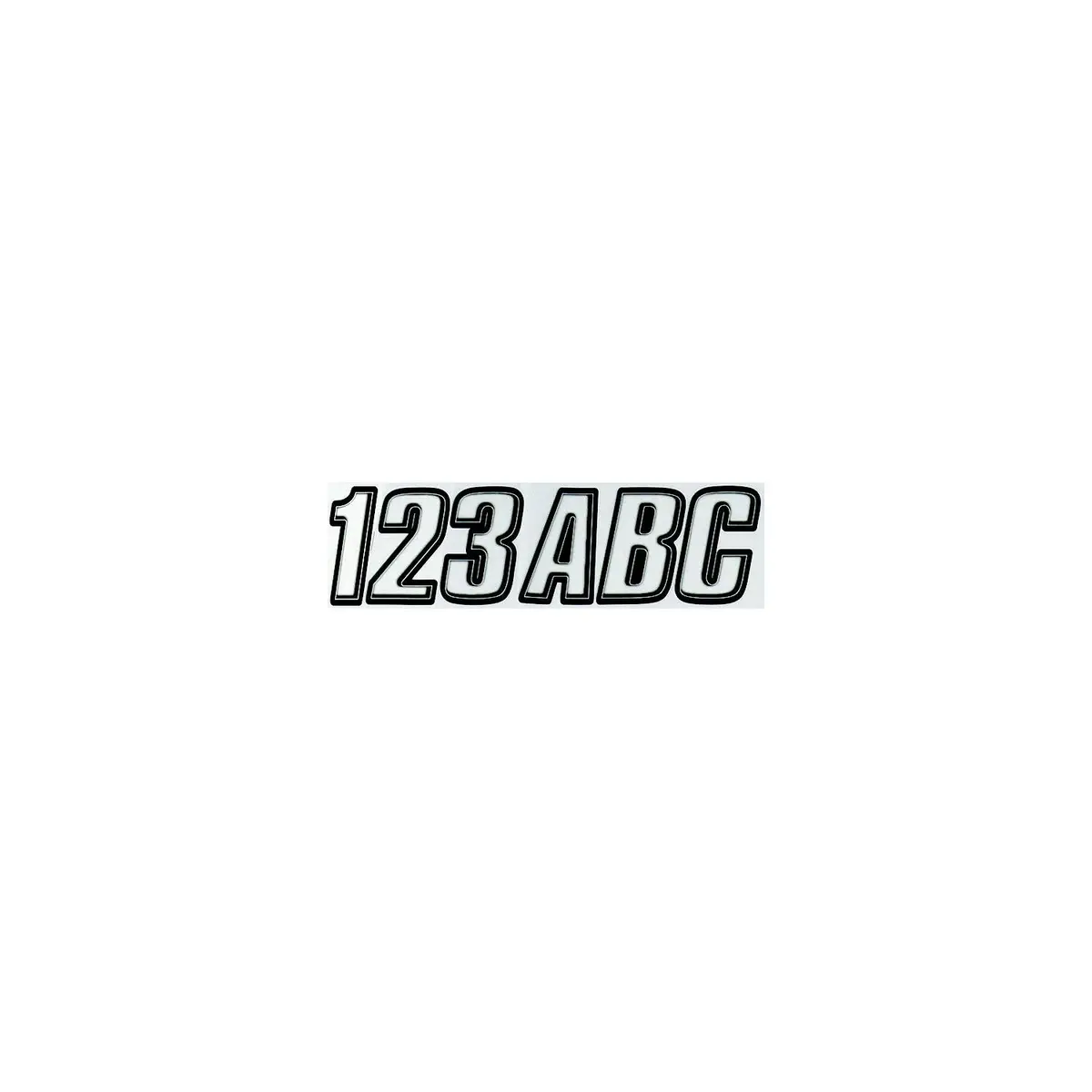 Hardline 800Clblk Series 800 Registration Kit, Black, Block Style Bevel Effect, 4 Sets Of 3" A-Z, 0-9 1