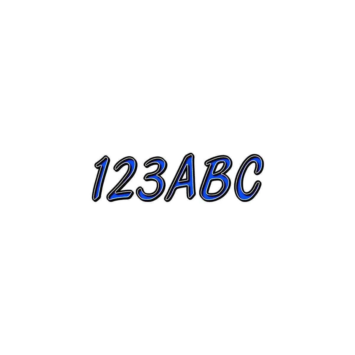 Hardline Blbkg400 Series 400 Registration Kit, Cursive, Smooth Font, Color Gradation, 4 Sets Of 3" A-Z, 0-9 1