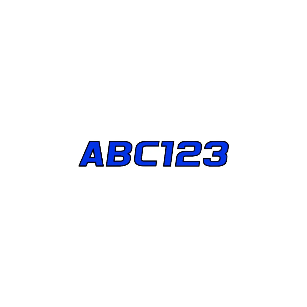 Hardline Blblk700 Series 700 Registration Kit, Black, Slanted European Font, Solid Fill/Outline, 4 Sets Of 3" A-Z, 0-9 1