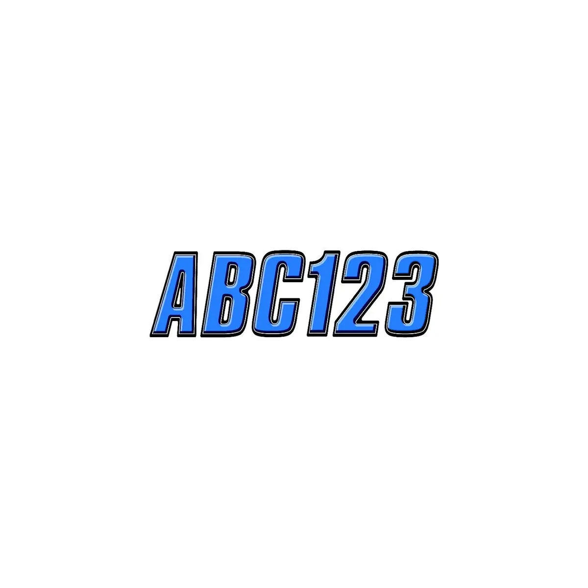 Hardline Blblk800 Series 800 Registration Kit, Black, Block Style Bevel Effect, 4 Sets Of 3" A-Z, 0-9 1
