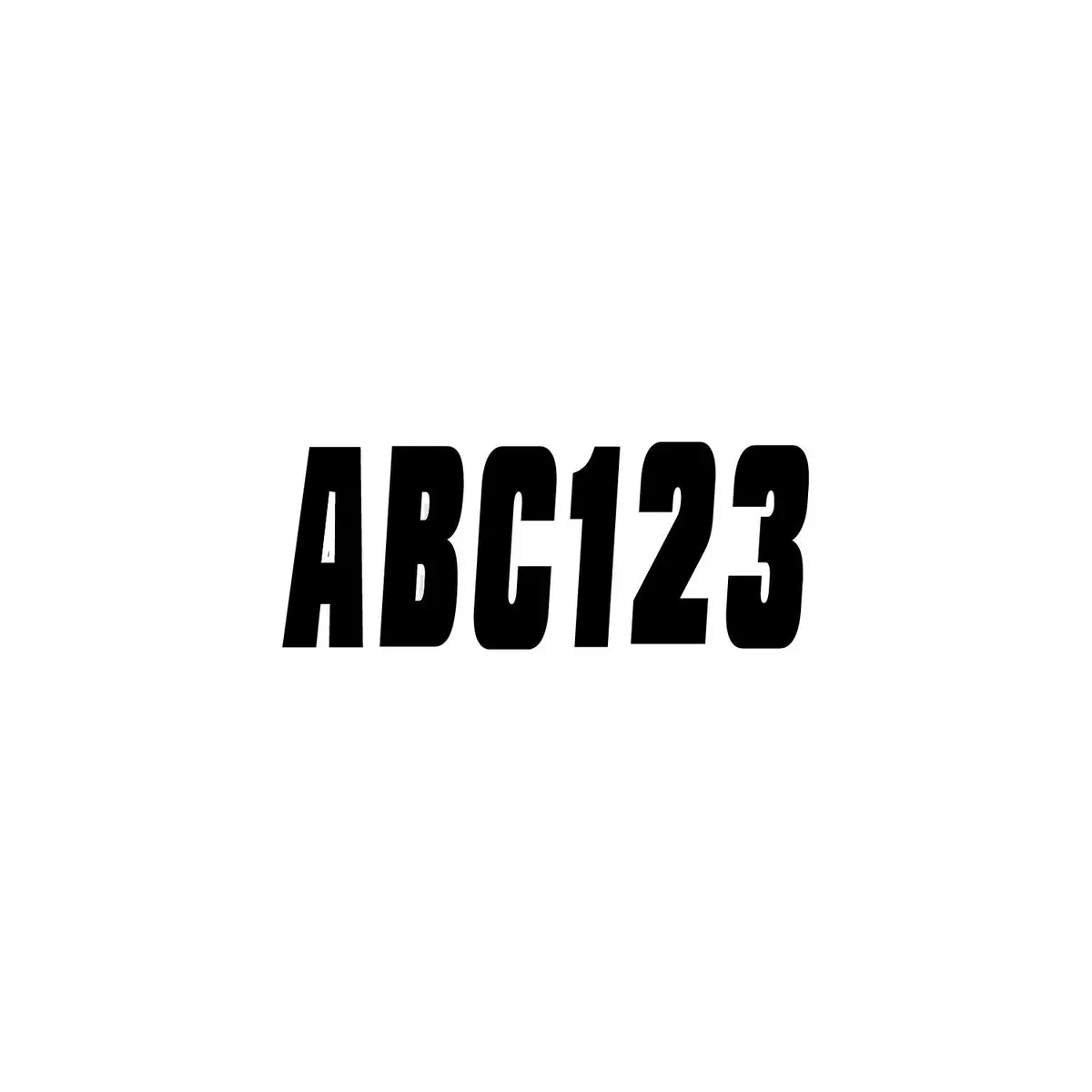 Hardline Products Blk350ec Series 350 Registration Kit, Solid Color Font (Includes 4 Sets Of 3" A-Z, 0-9) 1