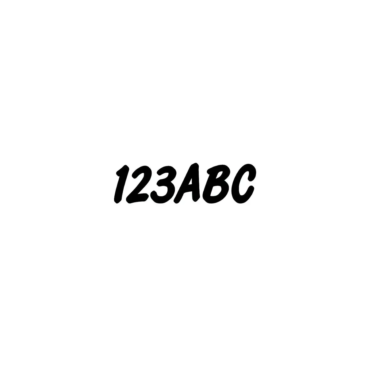 Hardline Blk400ec Series 400 Registration Kit, Cursive, Smooth Font, Color Gradation, 4 Sets Of 3" A-Z, 0-9 1