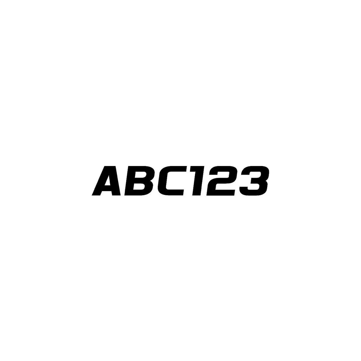 Hardline Blk700ec Series 700Ec Registration Kit, Black, European Font, Solid Fill/Black Outline, 4 Sets Of 3" A-Z, 0-9 1