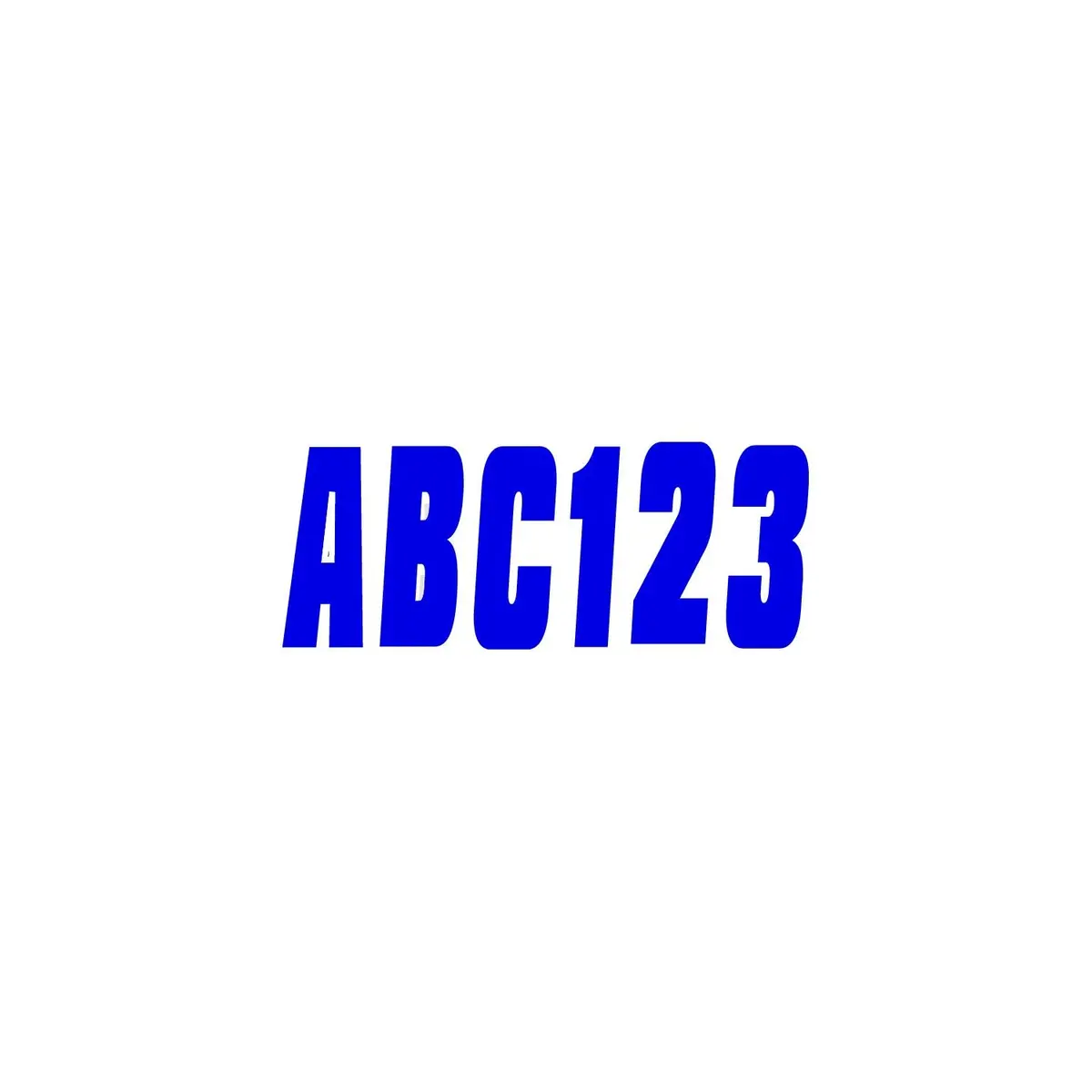 Hardline Products Blu350ec Series 350 Registration Kit, Solid Color Font (Includes 4 Sets Of 3" A-Z, 0-9) 1