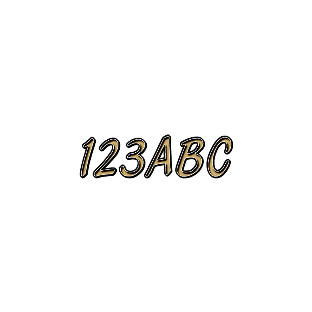 Hardline Brbkg400 Series 400 Registration Kit, Cursive, Smooth Font, Color Gradation, 4 Sets Of 3" A-Z, 0-9 1
