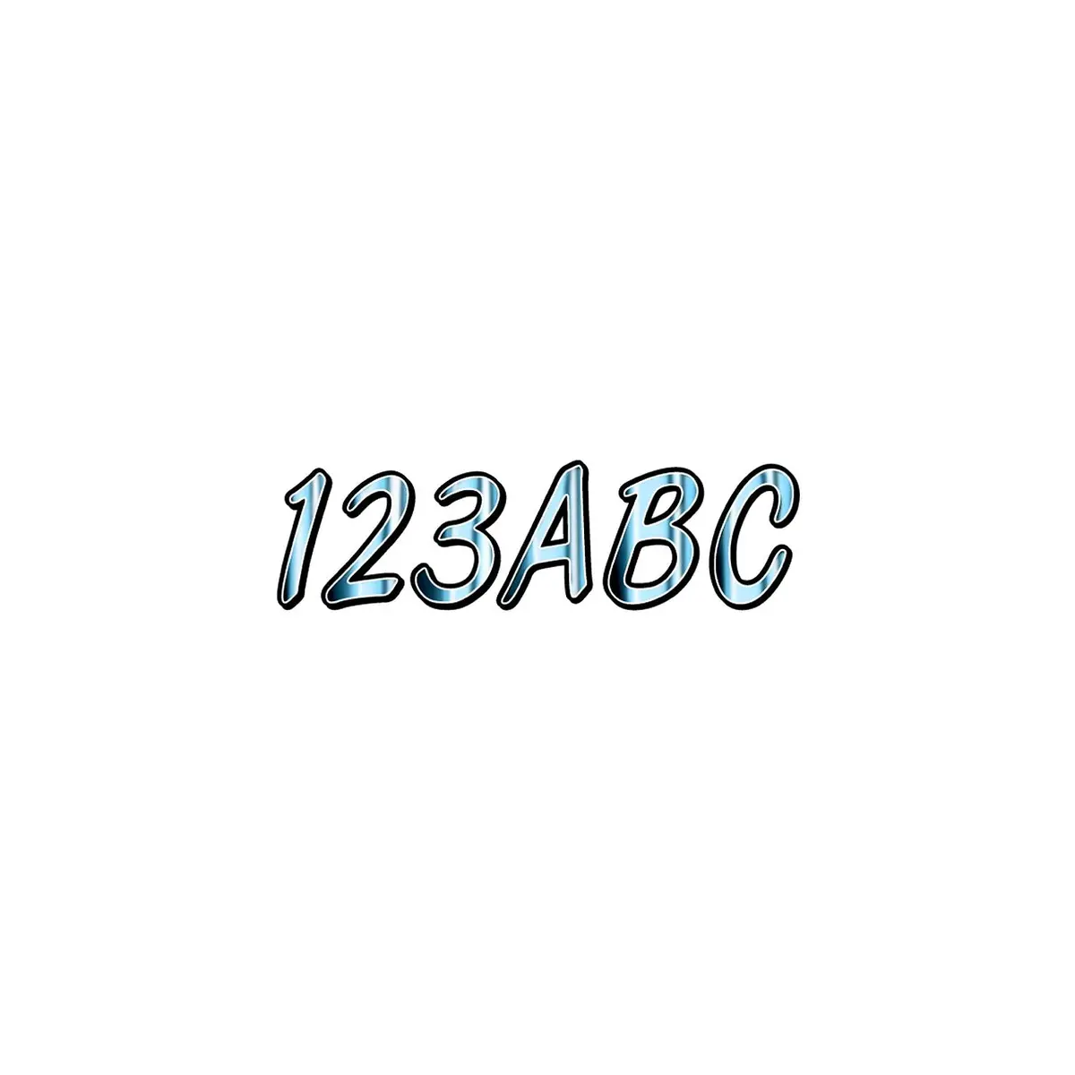 Hardline Chbkg400 Series 400 Registration Kit, Cursive, Smooth Font, Color Gradation, 4 Sets Of 3" A-Z, 0-9 1